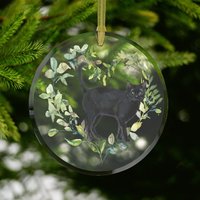 Schwarze Katze Glas Ornament Andenken Fenster Ornament Sonnenfänger von TheCoolCatClub