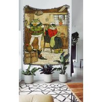 Alte Frosch Gewebte Decke Vintage Cottagecore Wandteppich Alte Frosch Gewebte Decke Vintage Cottagecore Wandteppich von TheCoolRuler