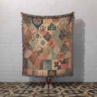 Bauernhaus Quilt Decke Rustikaler Cottagecore Gewebter Wandteppich Bauernhaus Quilt Decke Rustikaler Cottagecore Gewebter Wandteppich von TheCoolRuler