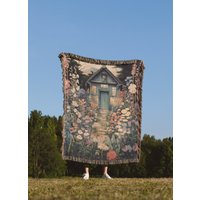 Blumen-Bungalow Gewebte Decke Cottagecore Decor Blumen-Bungalow Gewebte Decke Cottagecore Decor von TheCoolRuler