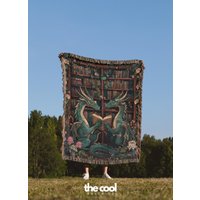 Drachen Lesen Bücher Decke Folklore Bibliothek Kunst von TheCoolRuler