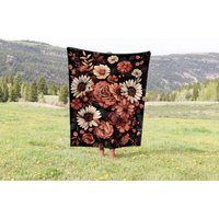 Dunkel Floral Gewebte Decke Werfen Renaissance Gothic Wohnkultur von TheCoolRuler