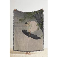 Feen-Reitfledermaus Gewebte Baumwoll-Decke Wunderlicher Wandbehang Feen-Reitfledermaus Gewebte Baumwoll-Decke Wunderlicher Wandbehang von TheCoolRuler