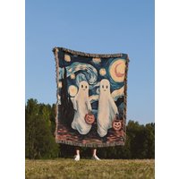 Geister-Decke Gewebter Sternennacht-Halloween-Wandteppich von TheCoolRuler