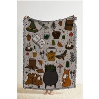 Herbst Hexe Gewebte Decke Cottagecore Halloween Decor Herbst Hexe Gewebte Decke Cottagecore Halloween Decor von TheCoolRuler
