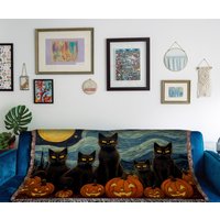 Kürbis Patch Katzen Gewebte Decke Gruseliges Halloween-Dekor Kürbis Patch Katzen Gewebte Decke Gruseliges Halloween-Dekor von TheCoolRuler
