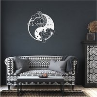 Metall Yin Yang Wandkunst Zen Den Decor, Spirituelles Geschenk von TheCoolRuler