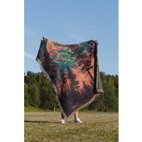 Nordlichter Wald Decke Psychedelic Natur Decor Nordlichter Wald Decke Psychedelic Natur Decor von TheCoolRuler