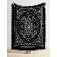 Paisley Bandana Gewebte Decke Punk Gewebter Wandteppich Und Indie Fransen Decke; Großartiges Western-Raumdekor Grunge-Ästhetik von TheCoolRuler