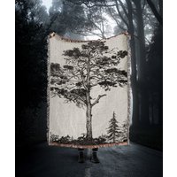 Rustikale Baum Gewebte Baumwolldecke Wald Gobelin Überwurf Rustikale Baum Gewebte Baumwolldecke Wald Gobelin Überwurf von TheCoolRuler