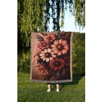 Sonnenblume Blumen Gewebte Decke Rustikales Herbst Dekor Sonnenblume Blumen Gewebte Decke Rustikales Herbst Dekor von TheCoolRuler
