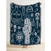 Witchy Alchemy Gewebte Baumwolldecke Okkulter Wandbehang-Dekor von TheCoolRuler