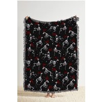 Yule Deer Skeleton Gewebte Decke Witchy Weihnacht-Wandteppich von TheCoolRuler