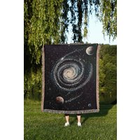 stardust Swirl Decke Vintage Astrologie Gewebter Wandteppich von TheCoolRuler