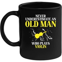 Alter Mann, Der Liebt Violine Geschenk, Geschenk Für Papa, Opa Becher Gramps Papa Vorhanden, Hundeliebhaber, Weihnachten, Vatertag von TheCoolSloth