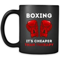 Becher Boxen Geschenke - Es Ist Billiger Als Therapie Kaffeetassen | 11 Unzen Schwarz Becher Boxen Geschenke - Es Ist Billiger Als Therapie Kaffeetassen | 11 Unzen Schwarz von TheCoolSloth