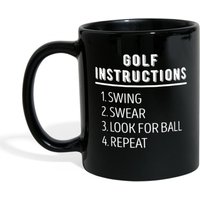 Becher Golf Golf-Geschenke - Golf-Anleitung Kaffeetassen | 11 Unzen Schwarz von TheCoolSloth