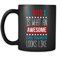 Becher Ingenieur - Awesome Civil Sieht Aus Wie Kaffeebecher Kaffee Tasse | 11 Unzen Schwarz von TheCoolSloth