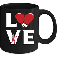 Boxen Liebe Geschenk-Boxen, Weihnachten, Geburtstagsgeschenk Für Boxen-Enthusiasten Schwarz Becher von TheCoolSloth