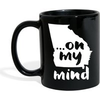 Georgien Tasse Georgia Kaffee-Becher - Auf Meinem Verstand-Becher Kaffee Zustand Becher 11 Oz Schwarz Us State Tassen von TheCoolSloth