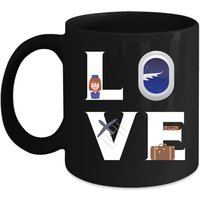 Love Flugbegleiter Geschenk, Weihnachten, Geburtstagsgeschenk Für Schwarzer Mug Love Flugbegleiter Geschenk, Weihnachten, Geburtstagsgeschenk Für Schwarzer Mug von TheCoolSloth