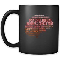 Psychologe Geschenk - Gehirn-Becher Freundgeschenk, Kollege Lustige Große Büro Tee Tasse Keramikbecher | 11 Oz Schwarz von TheCoolSloth