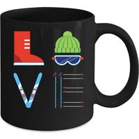 Ski-Liebe Skifahren Geschenk, Weihnachten, Geburtstagsgeschenk Für Ski-Enthusiasten Schwarz Becher Ski-Liebe Skifahren Geschenk, Weihnachten, Geburtstagsgeschenk Für Ski-Enthusiasten Schwarz Becher von TheCoolSloth