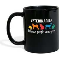 Tierarzt Geschenke Becher - Weil Menschen Brutto Sind Krankenschwester Kaffee Tasse Schwarz | 11 Unzen von TheCoolSloth
