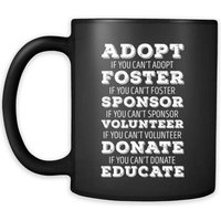 Tierrettung Becher - Adopt Foster Sponsor Volunteer Spenden Bildung Geschenke | 11Oz Schwarz von TheCoolSloth
