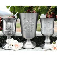 Gothic Kelch Gothik Weinkelch Graviert Gothic Tasse Zinn Viktorianisch Alt Romantisch Geschenk Geprägtes Banddetail von TheCopperMint
