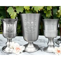 Mittelalterlicher Becher Individueller Gravierter Zinn-Becher Weinkelch Renaissance-Geschenk Renaissance-Replik Mittelalterliches Individuelles von TheCopperMint