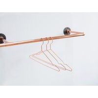 An Der Wand Montierter Kleiderständer - Industrielles Kupferrohr Und Eisenfittings | Doppelt von MistAudio