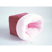 xxl - Kuschelsack Für Meerschweinchen Und Igel | Blümchen Auf Rot/Rosa von TheCosyHut