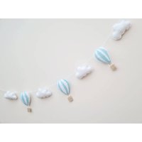 Heißluftballon Wanddeko, Filzgirlande, Wanddeko Zu Weihnachten, Dekoration Fürs Kinderzimmer, Kinderzimmer von TheCottonSocks