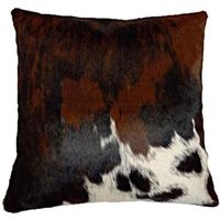 Dreifarbiges Rindsleder Kissen Braun Schwarz Weiß Dekokissen Lederkissen Bauernhaus Dekor Neues Zuhause Geschenk von TheCowPelt