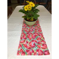 Wassermelone Picknick-Tischläufer | Sommer Indoor Outdoor Melone Tischläufer Tischdecke Frühling Dekor Obst-Table Topper von TheCozyCabinGoods