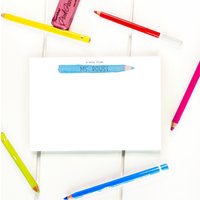 Personalisiertes Briefpapier-Set {Lehrer-Geschenk, Zurück Zur Schule, Regenbogen-Klassenzimmer, Personalisiertes Schreibtisch-Zubehör, Rosa von TheCraftedBeeCo