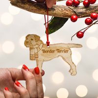 Personalisierte Border Terrier Hundedekoration - Detailliert von TheCraftyGiraffeEtsy