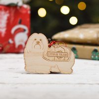 Personalisierte Coton De Tulear Hundedekoration - Detailliert von TheCraftyGiraffeEtsy