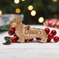 Drahthaardackel Hund Dekoration - Detailliert von TheCraftyGiraffeEtsy