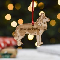 Personalisierter Siberian Husky Hund Dekoration - Detailliert von TheCraftyGiraffeEtsy