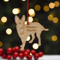 Personalisierter Zwergpinscher Hund Dekoration - Detailliert von TheCraftyGiraffeEtsy
