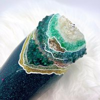 3D Grün/Gold Geode Glitzer Becher von TheCraftyTeacher0613