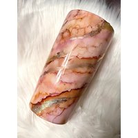 Pink Marmor Blush Aquarell Und Blattgold Becher von TheCraftyTeacher0613