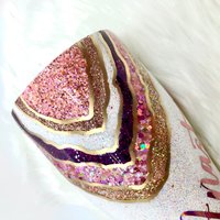 Rose Gold Glitzer Geode Becher von TheCraftyTeacher0613
