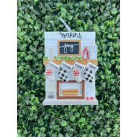 4 - Kaminmantel Ornament | Hand Personalisiert Keramik Familien Geschenk Weihnachtsverzierung Handgeschrieben Baum von TheCrazyOrnamentLady