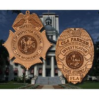 Hölzerne Florida Regierung Abzeichen Ornamente von TheCreativeEngraver