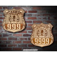 Personalisierte Hölzerne New York City Polizeischild Oder Schulter Patch Plaque von TheCreativeEngraver