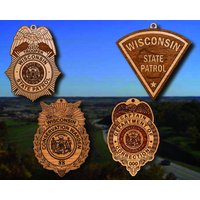 Personalisierte Wisconsin State Patrol Abzeichen Oder Schulter Patch Hängende Verzierung von TheCreativeEngraver