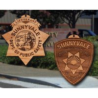 Sunnyvale Ca Pd Abzeichen Oder Schulter Patch Aus Holz von TheCreativeEngraver